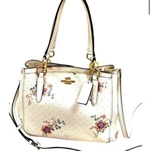 🤍Coach White Floral Shoulder Bag🤍